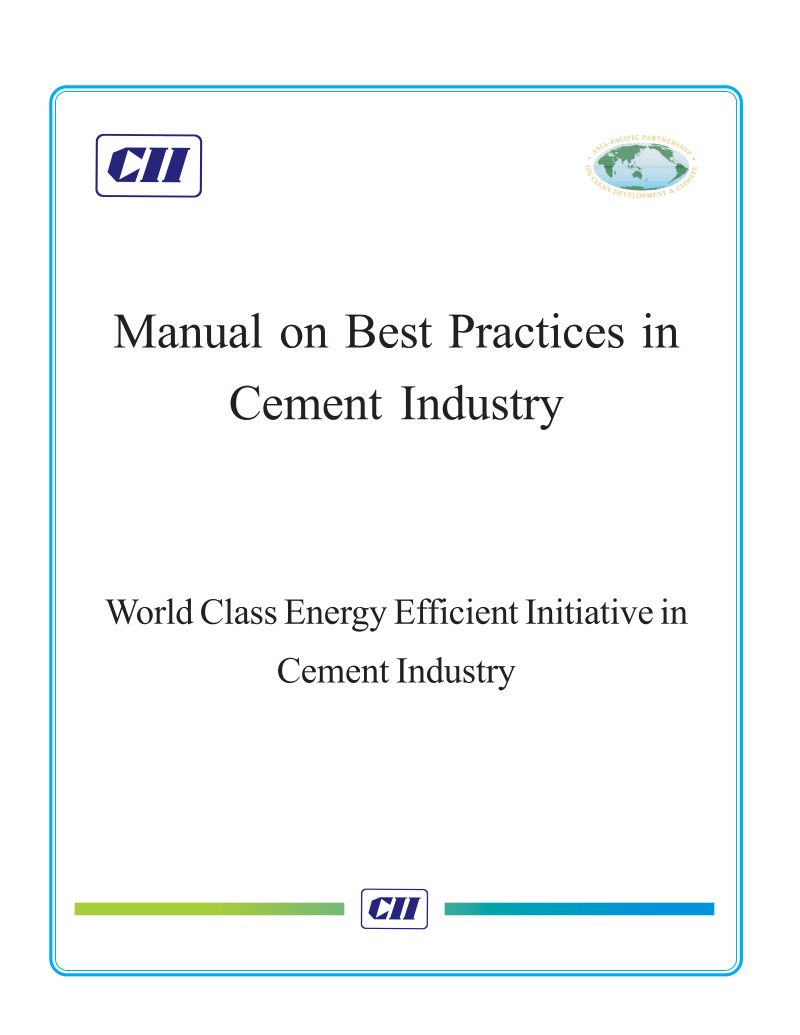 Manual on Best Practices in Cement Industry cover