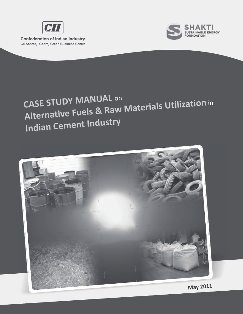 Case Study manual Alternative Fuels & Raw Materials Utilization in Indian Cement Industry cover